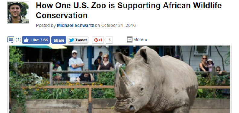 National Geographic — How the Zoo supports African wildlife conservation